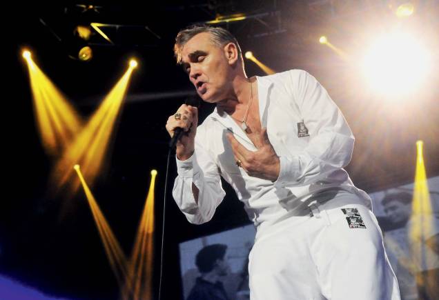 LONDON, ENGLAND - NOVEMBER 29:  Morrissey performs live on stage at 02 Arena on November 29, 2014 in London, England.  (Photo by Jim Dyson