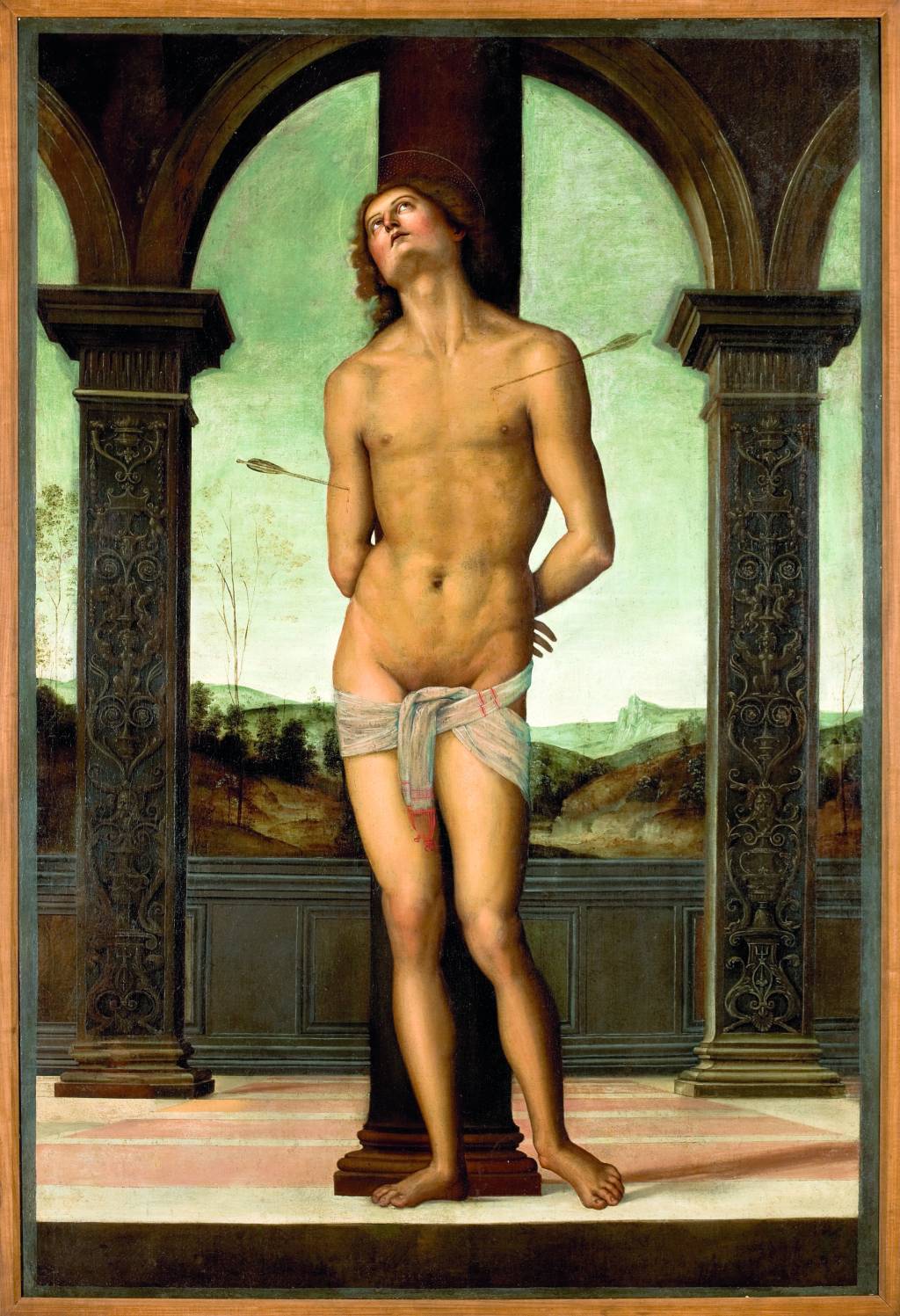 Pietro-Perugino-São-Sebastião-na-coluna