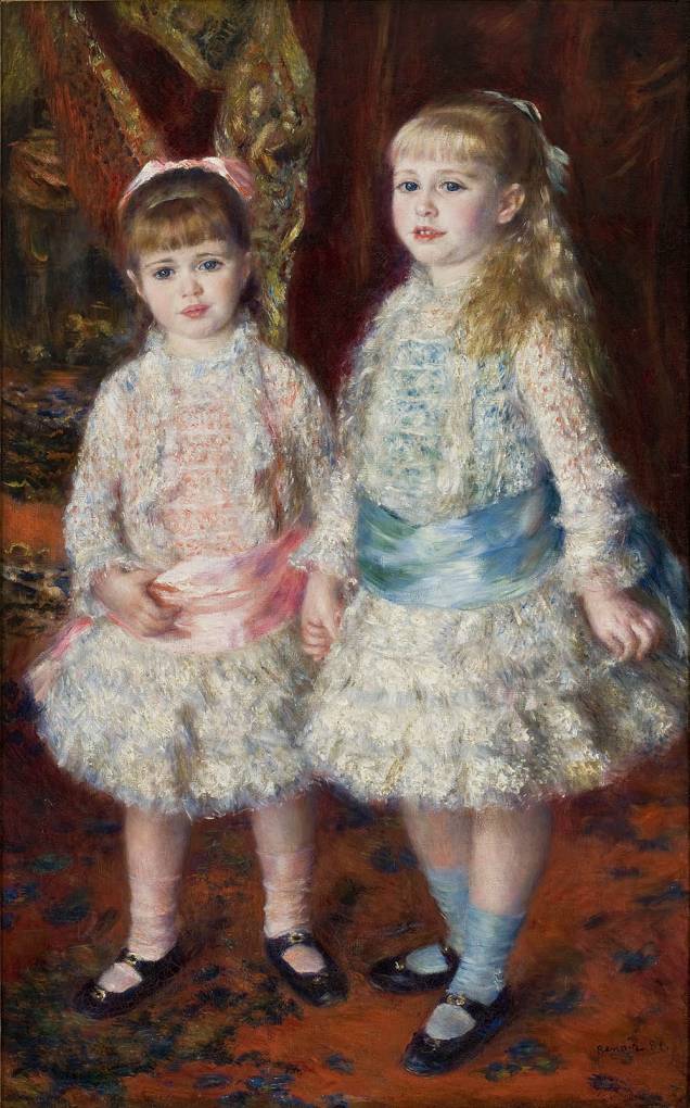 Obras do acervo como <em>Rosa e Azul</em>, de Renoir, se misturam com trabalhos emprestados de outras coleções