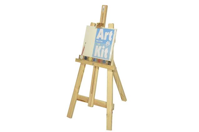 Kit com cavalete, tela, tintas e pincel Kit com cavalete, tela, tintas e pincel