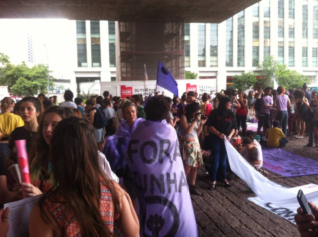 Protesto mulheres contra Cunha