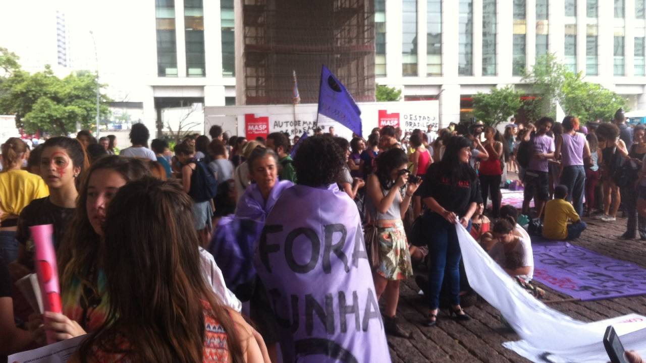 Protesto mulheres contra Cunha