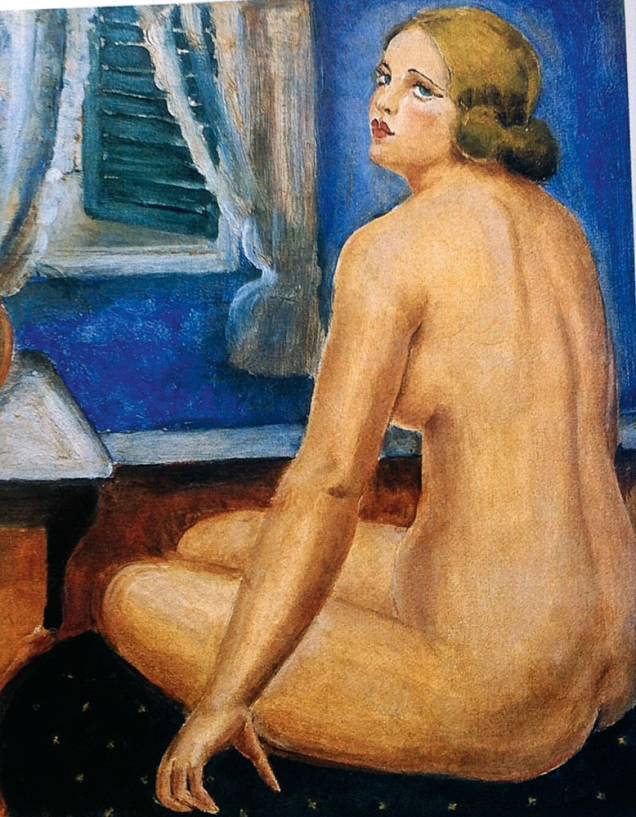 La Chambre Bleue, de Anita Malfatti: pintura ao lado da correspondência