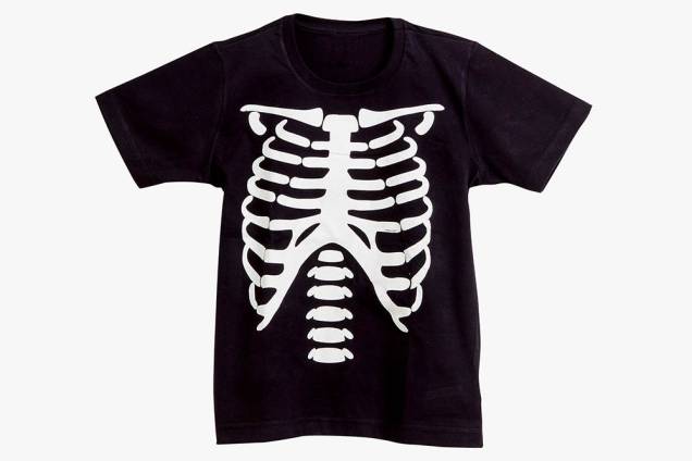 Camiseta infantil de esqueleto