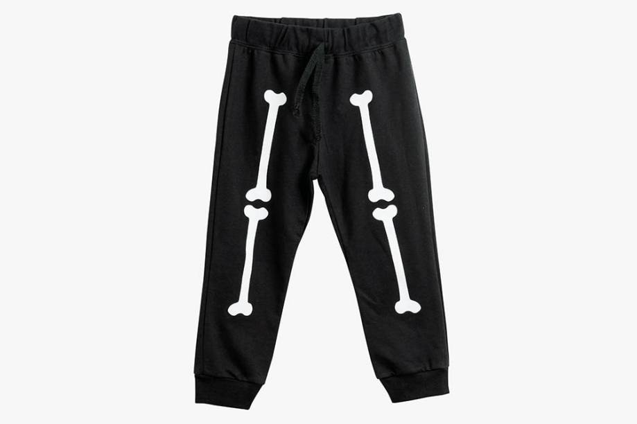Calça infantil de esqueleto