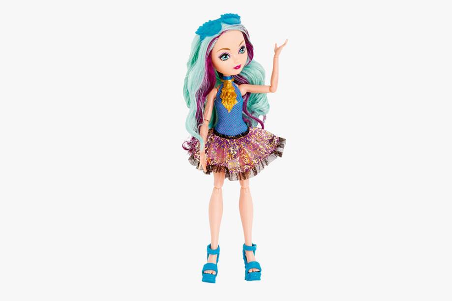 Boneca da personagem Madeline Hatter, da linha Ever After High