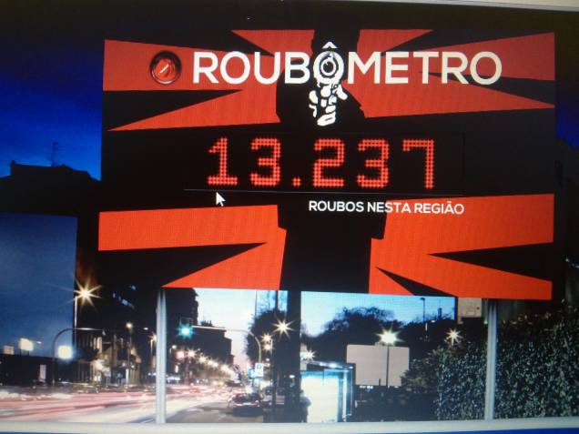 Projeto do "Roubômetro", para chamar atenção das autoridades da violência no bairro