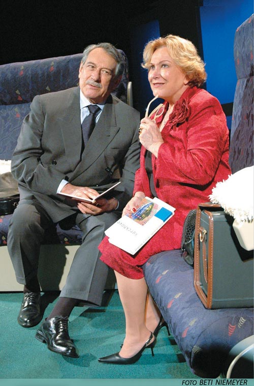 O Homem Inesperado, em 2005: o texto de Yasmina Reza foi o 34º protagonizado pelo casal