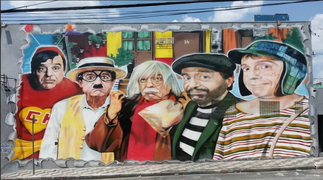 Isso, isso, isso: O mural do Chaves colore a Rua Mario Neme desde o ano passado