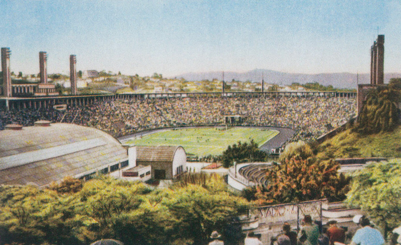 Cartão postal do Estádio do Pacaembu