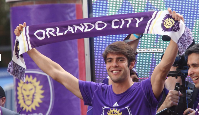 Kaká com a camisa do Orlando City: salário anual de 7,1 milhões de dólares