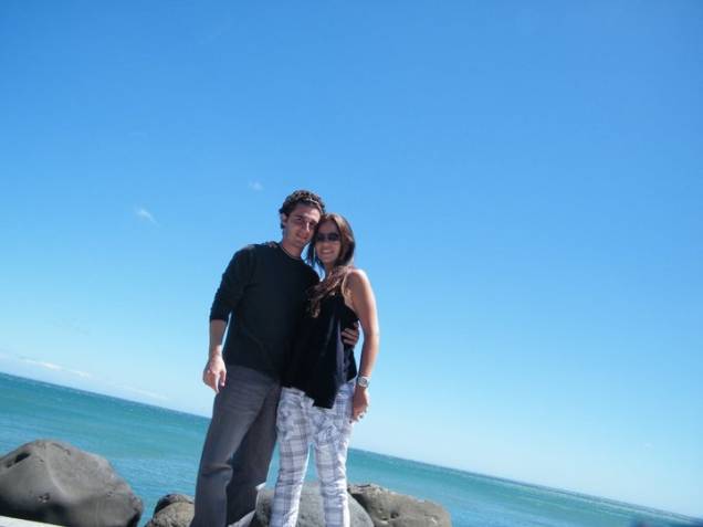 Mariana e Giuliano em férias na Nova Zelândia
