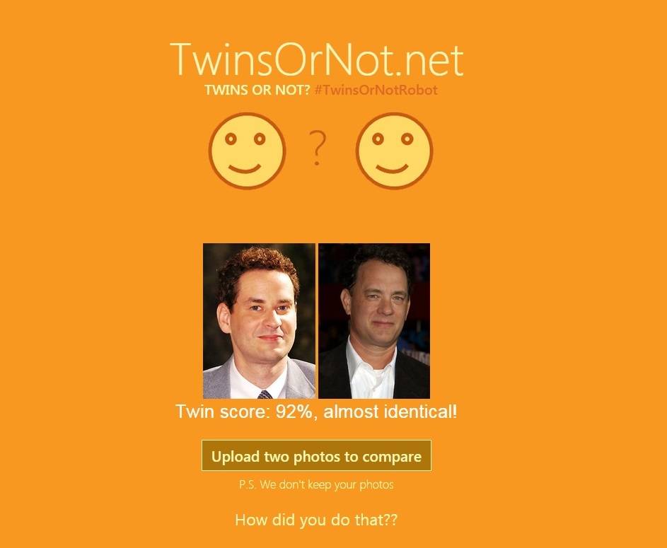 De acordo com o Twin or Not?, Dan Stulbach e Tom Hanks s&atilde;o id&ecirc;nticos