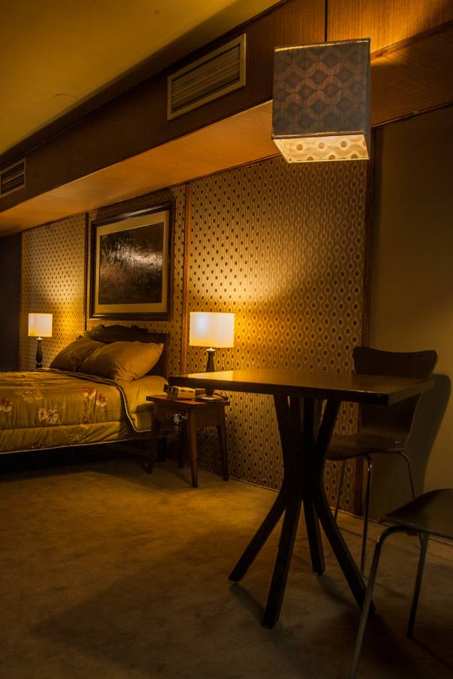 A sala que simula um hotel A sala que simula um hotel