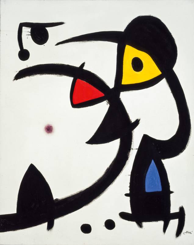 Joan Miró: Dois Personagens Caçados por um Pássaro (1976)