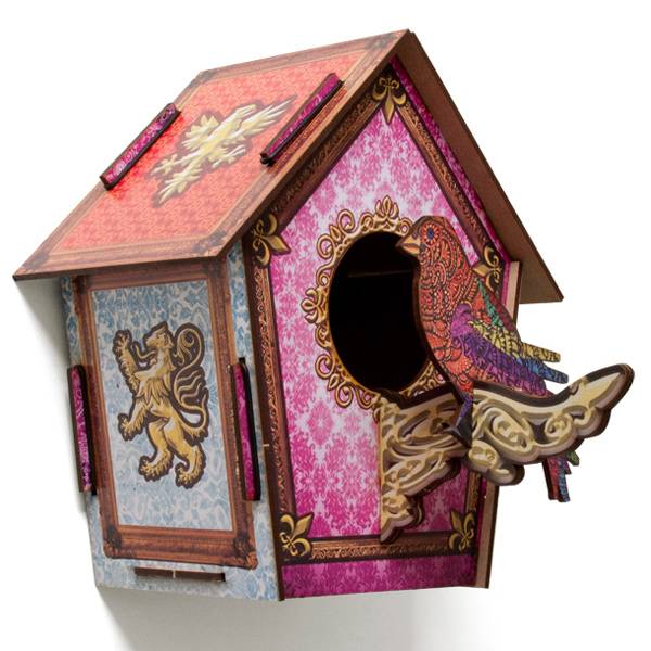 Casa de P&aacute;ssaro de MDF para parede, R$ 149,00, da <a href="https://www.designnmaniaa.com.br/siteNovo/" rel="Design Mania" target="_blank">Design Mania</a>