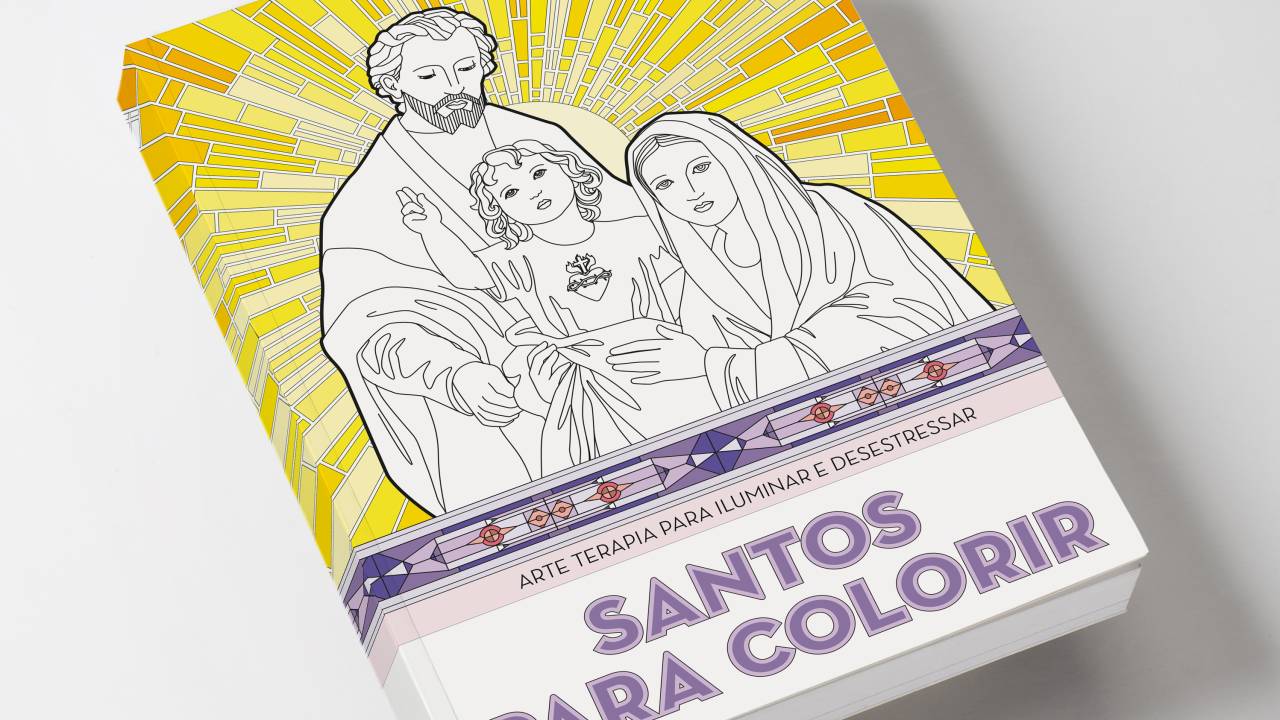 Livro colorir - Santos Para Colorir - Editora Petra