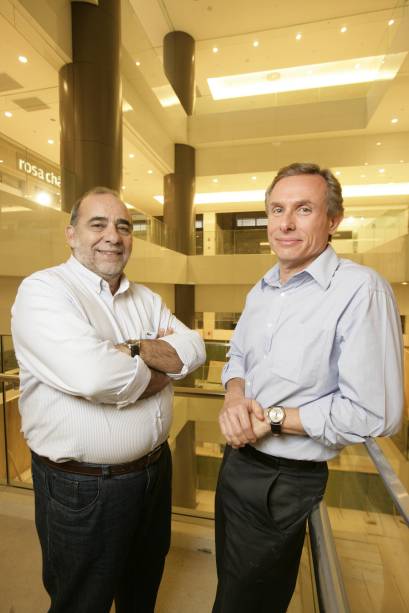 	O diretor de shopping centers, José Roberto Voso, e o diretor de desenvolvimento, Hilton Rejman, da empresa CCP