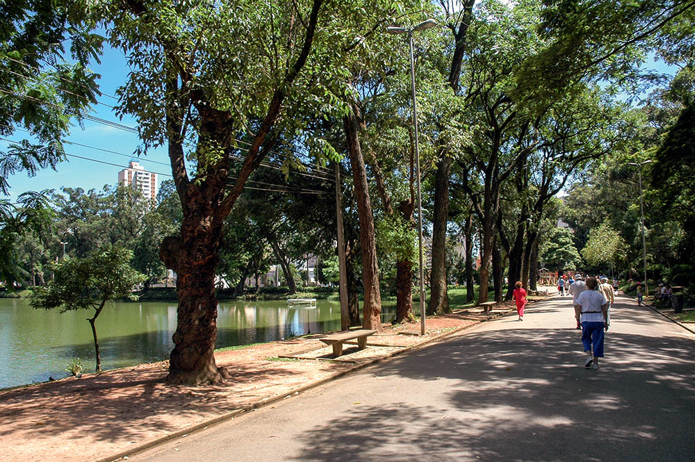 Visitantes no Parque da Aclimação