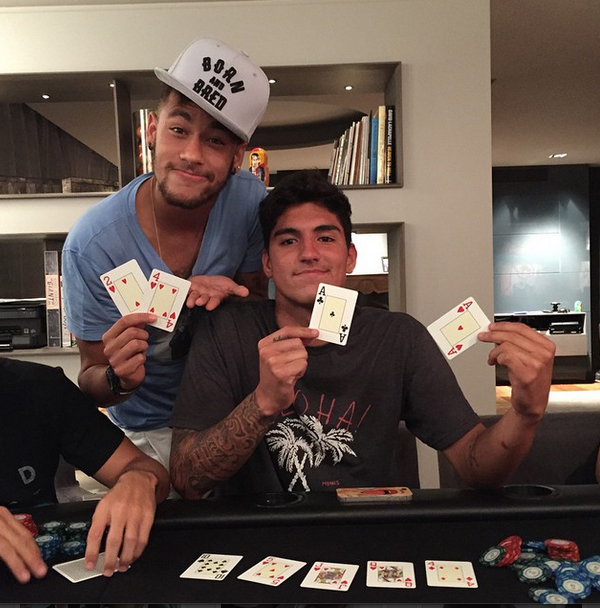 Neymar faz homenagem com foto no aniversário de Gabriel Medina