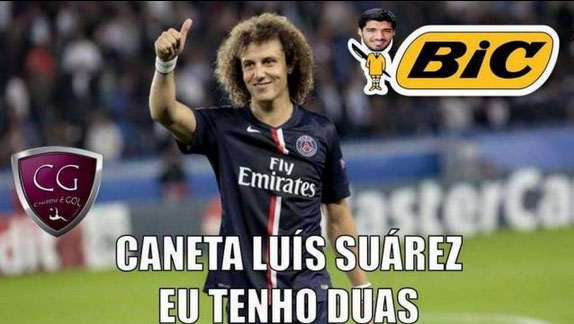 Internautas brincam com as “canetas” em David Luiz