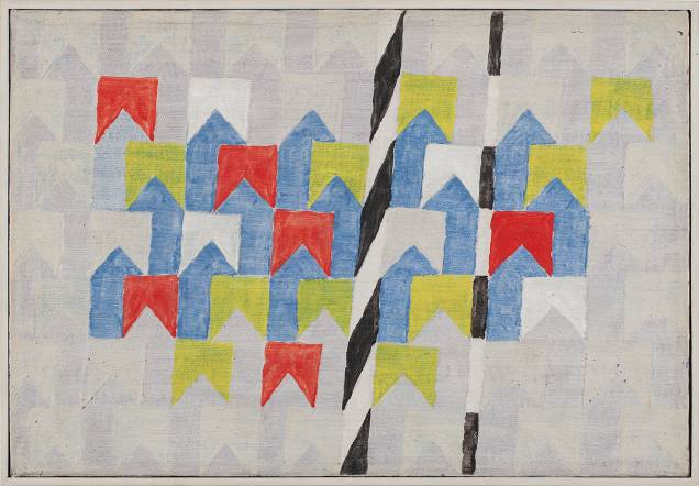 Na mostra de Volpi: Bandeirinhas e Mastros, década de 60