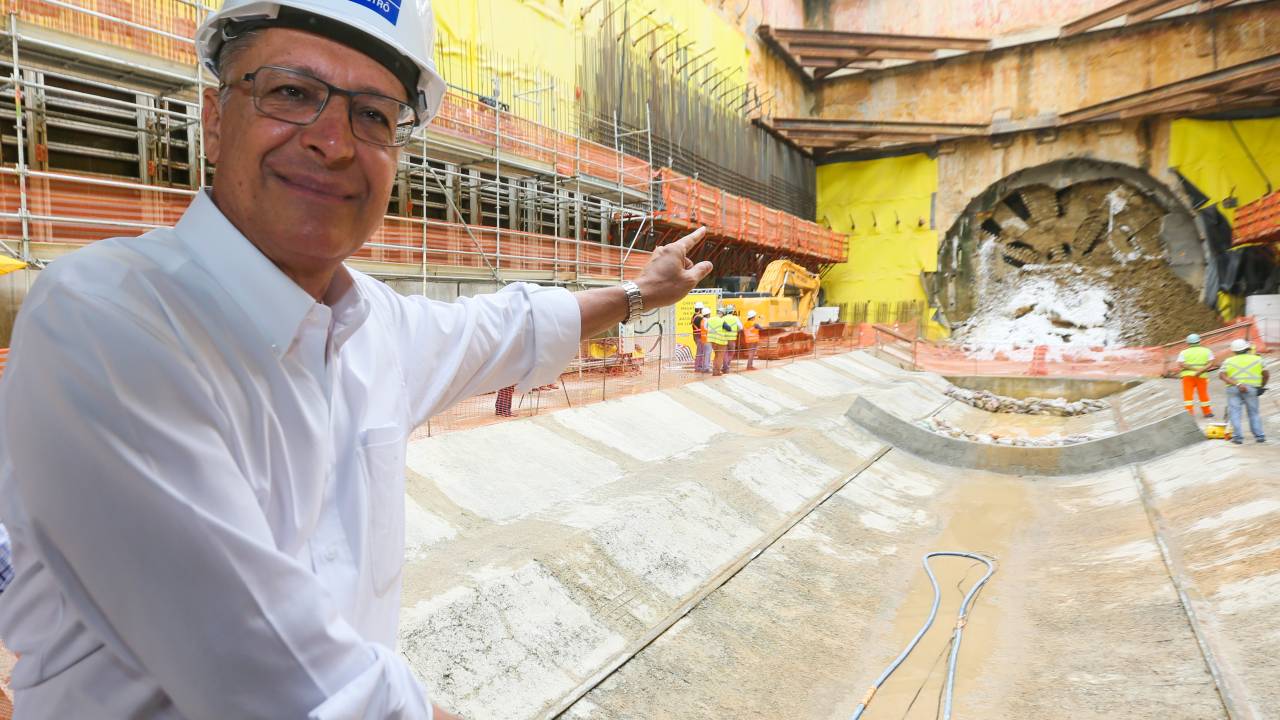 Governador Geraldo Alckmin obras metrô