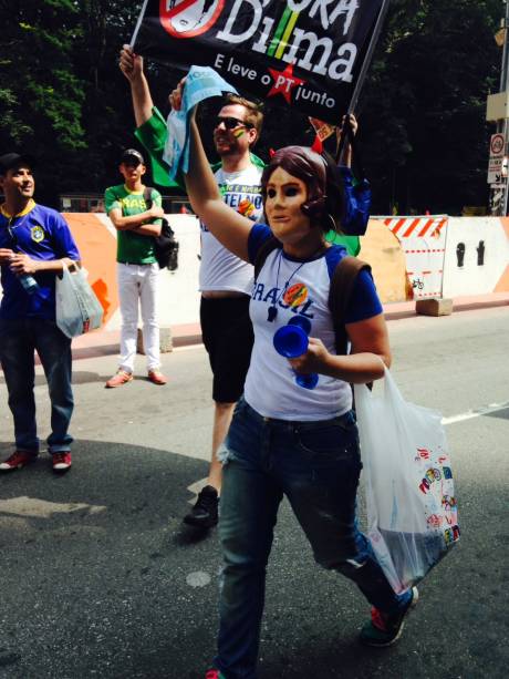 	Manifestação contra a presidente Dilma Rousseff na região da Avenida Paulista, em São Paulo