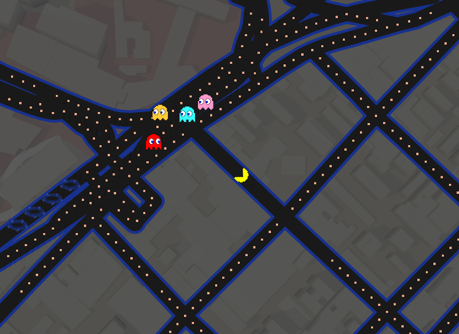 Google Maps Pac Man