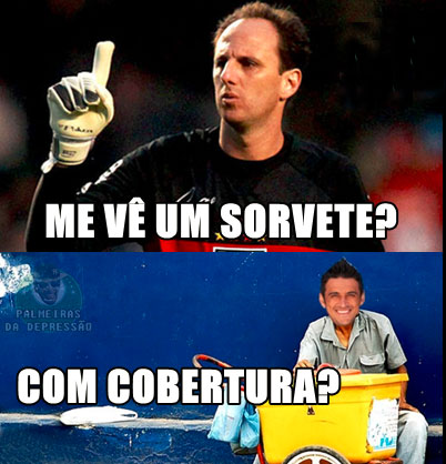 Falha de Rogério Ceni no clássico contra o Palmeiras virou piada nas redes sociais Falha de Rogério Ceni no clássico contra o Palmeiras virou piada nas redes sociais