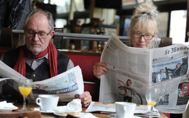 Um Fim de Semana em Paris: os atores Jim Broadbent e Lindsay Duncan