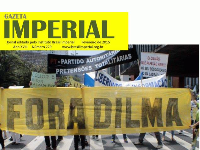 Boletim do movimento pede saída de Dilma e adoção parlamentarismo com monarquia