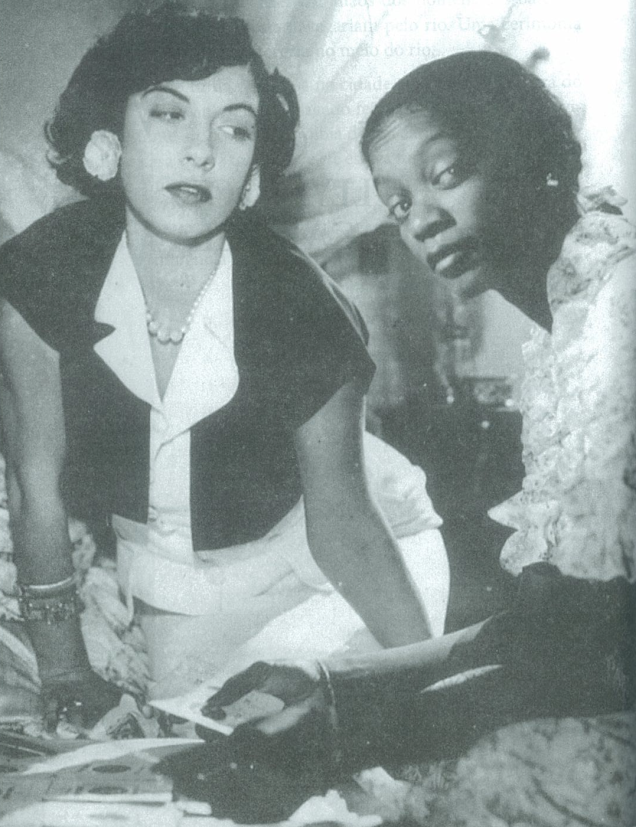 Em cena do filme "Ângela" (1954), contracenando com a atriz Ruth de Souza