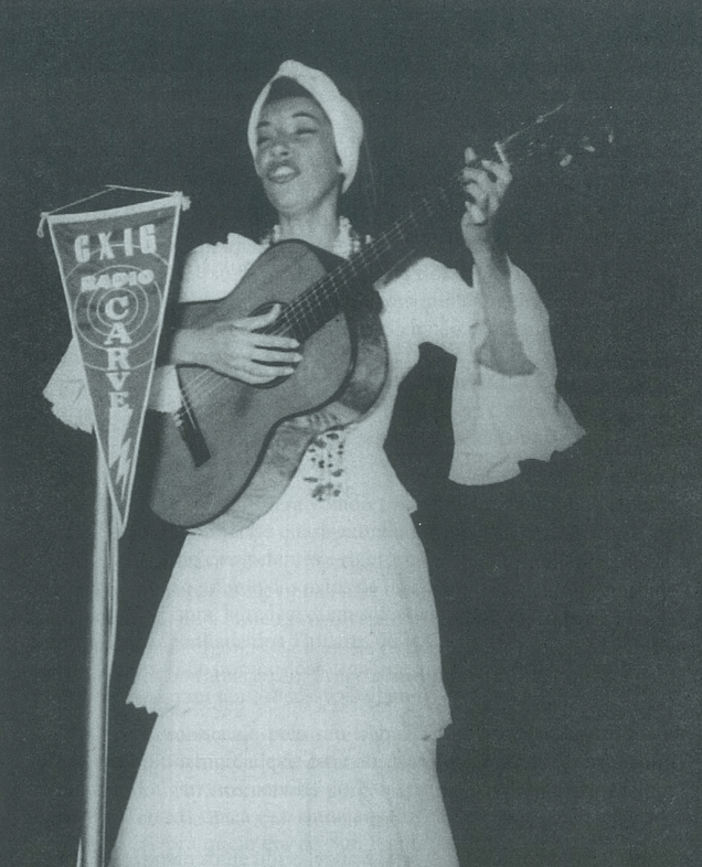 Durante show no Uruguai, na década de 60