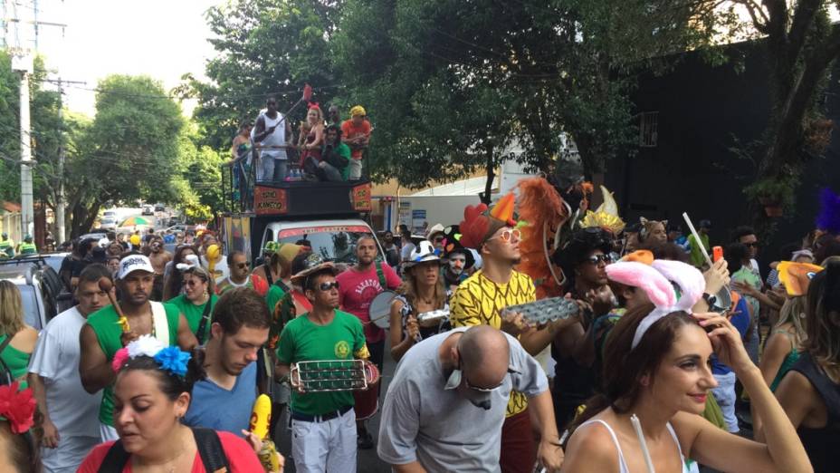 	Fantasias ainda foram aposta para curtir o bloco da&nbsp;Banda Carnavalesca Macaco Cansado