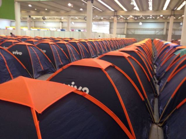 Cerca de 8 000 pessoas vão acampar em barracas durante o evento Cerca de 8 000 pessoas vão acampar em barracas durante o evento