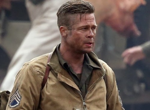 	Brad Pitt em Corações de Ferro