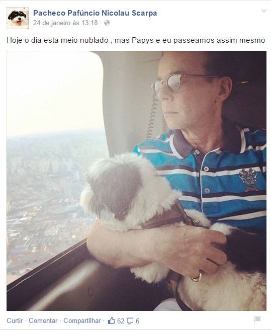 	"Hoje o dia est&aacute; meio nublado, mas Papys e eu passeamos assim mesmo"