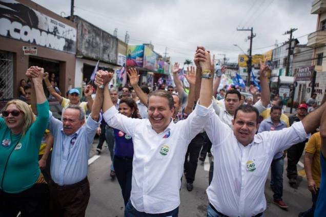 O candidato Eduardo Campos, do PSB, em visita à Arapiraca, em Alagoas