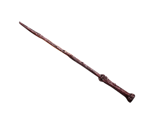	Varinha mágica: réplica das utilizadas nos filmes, é usada para encenar passagens do livro <em>Harry Potter e a Pedra Filosofal</em>