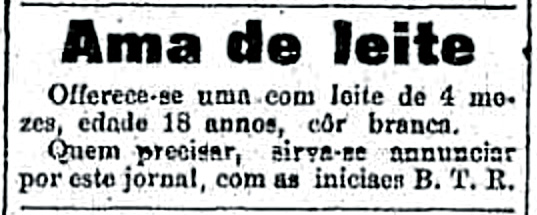 Amas de leite: muitas estrangeiras executavam o trabalho Amas de leite: muitas estrangeiras executavam o trabalho