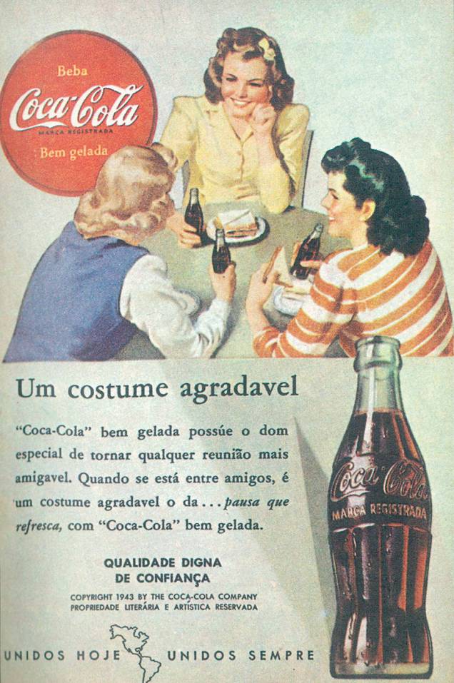 Um clássico: a Coca-Cola é até hoje referência em publicidade
