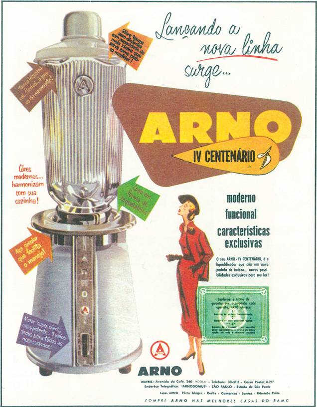 Eletrodomésticos Arno: linha em homenagem ao IV Centenário da cidade