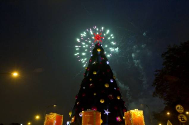 Inauguração da árvore de Natal do Ibirapuera