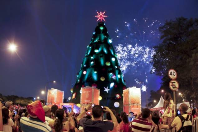 Inauguração da árvore de Natal do Ibirapuera