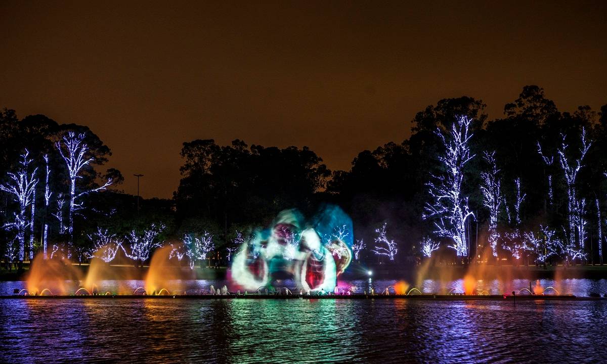 Natal Iluminado - Fonte do Parque do Ibirapuera