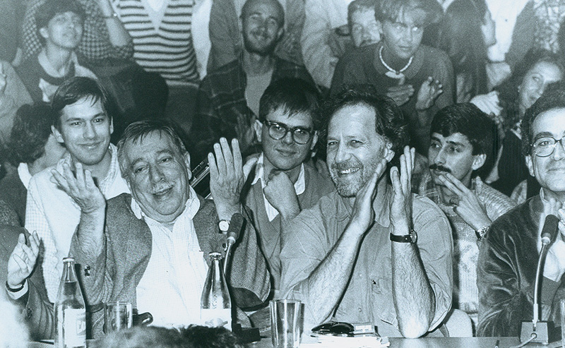 O ator José Lewgoy com o cineasta alemão Werner Herzog