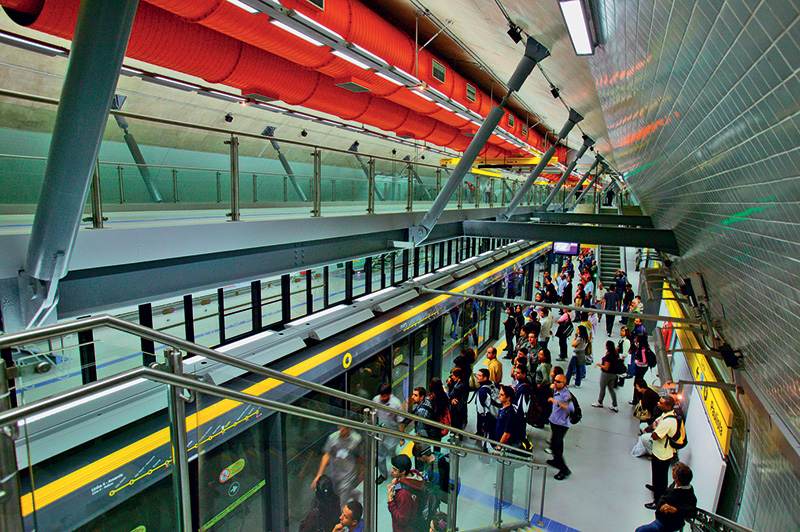 Metrô - estação paulista - linha amarela perfil ed.2292
