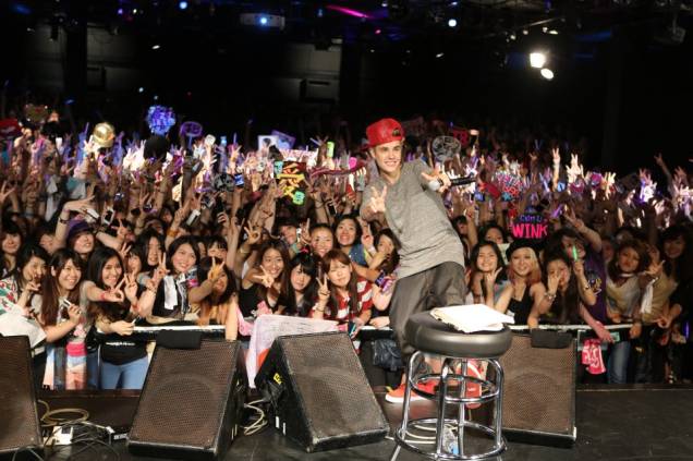 Justin Bieber em show no Japão, em 2013