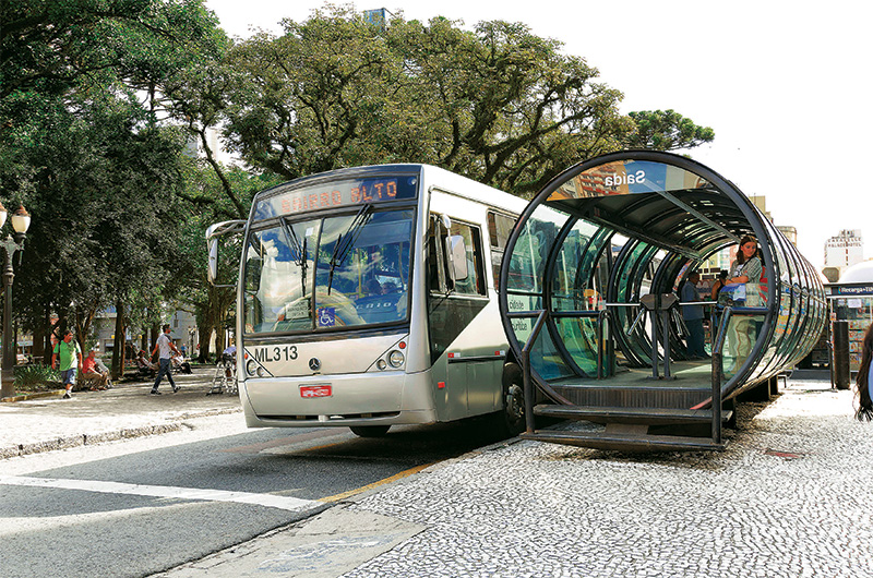 Sistema de catraca desembarcada de Curitiba